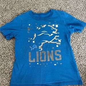 NFL Blue Lions Graphic Tee with Silver Print